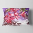 thumbnail image 2 of Designart Red Orchid with Sea - Floral Throw Pillow - 12x20, 2 of 5