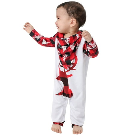 

Fesfesfes Xmas Pjs Fashionable Christmas Print Family European And American Pajamas Parent-child Suit Baby Sale Items