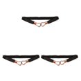 thumbnail image 3 of Qarigey Cinturones de mujer Accesorios de moda Accesorio de vestir Cinturón de cintura para decoración Negro Type1 NO1 Qarigey CBP256485, 3 of 6