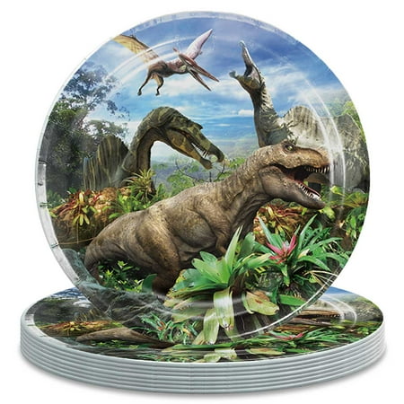 Jurassic World Rebirth Paper Plates Birthday Decorations Party Supplies Tableware Disposable Dinnerware