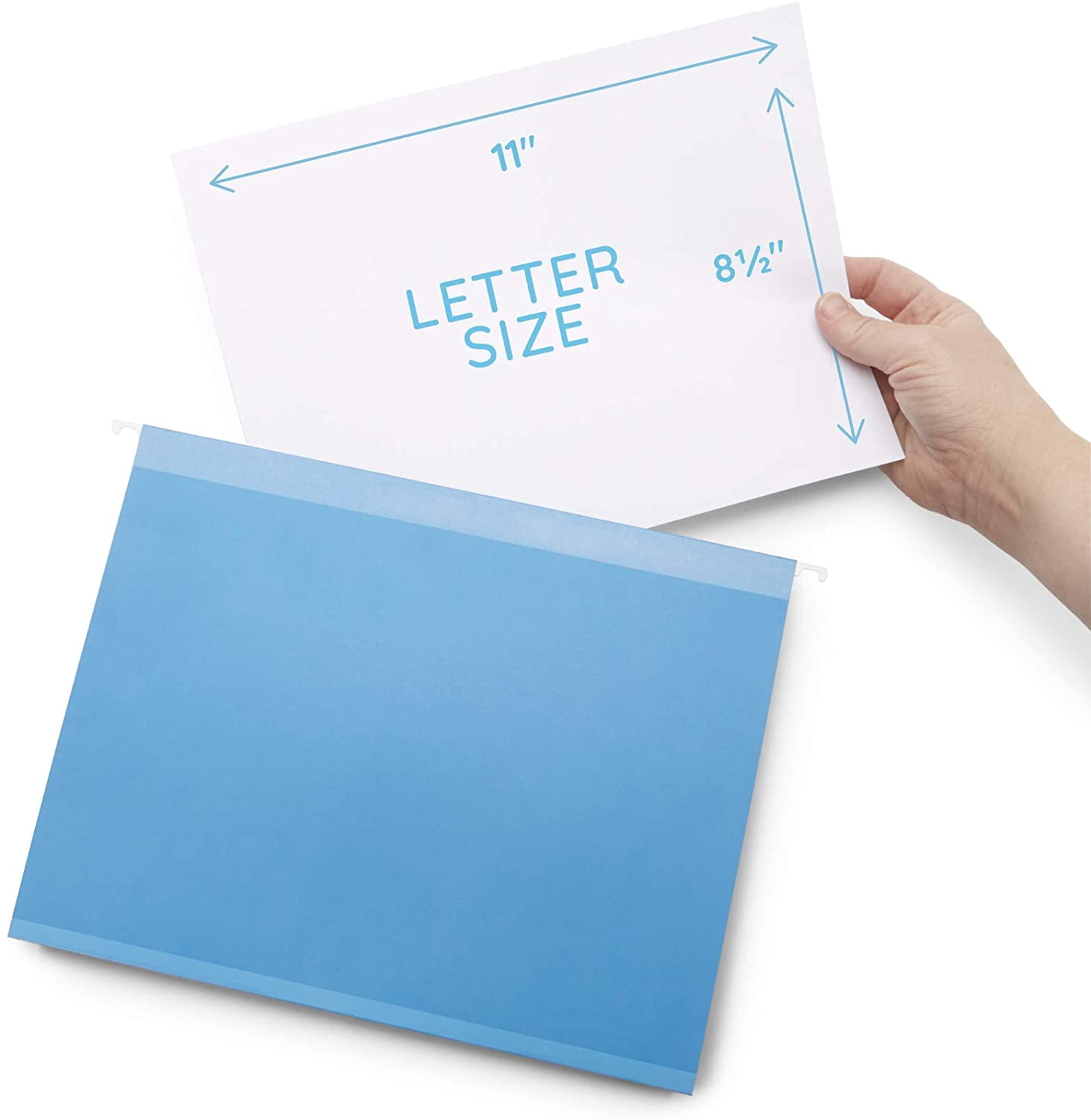 25 Extra Capacity Hanging File Folders Letter Size 2 Inch Expansion, Expanding Hanging File Folders, Wide, Expandable, Reinforced 12pt Paper, Assorted Colors