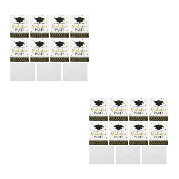 OUNONA 16 Pcs Graduation Party Invitations Cards Graduation Ceremony Invitation Cards Graduation Theme Invitation Card Grad Party Cards