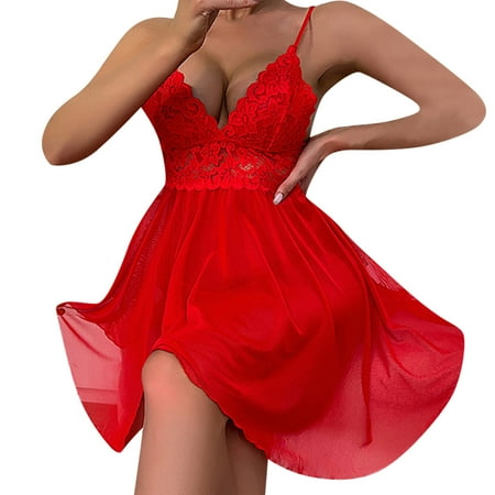 

sexy lingerie for women Womens Sexy Desire Lace Mesh Hollow Waist Nightdress Sexy Lingerie Strap Sleepwear