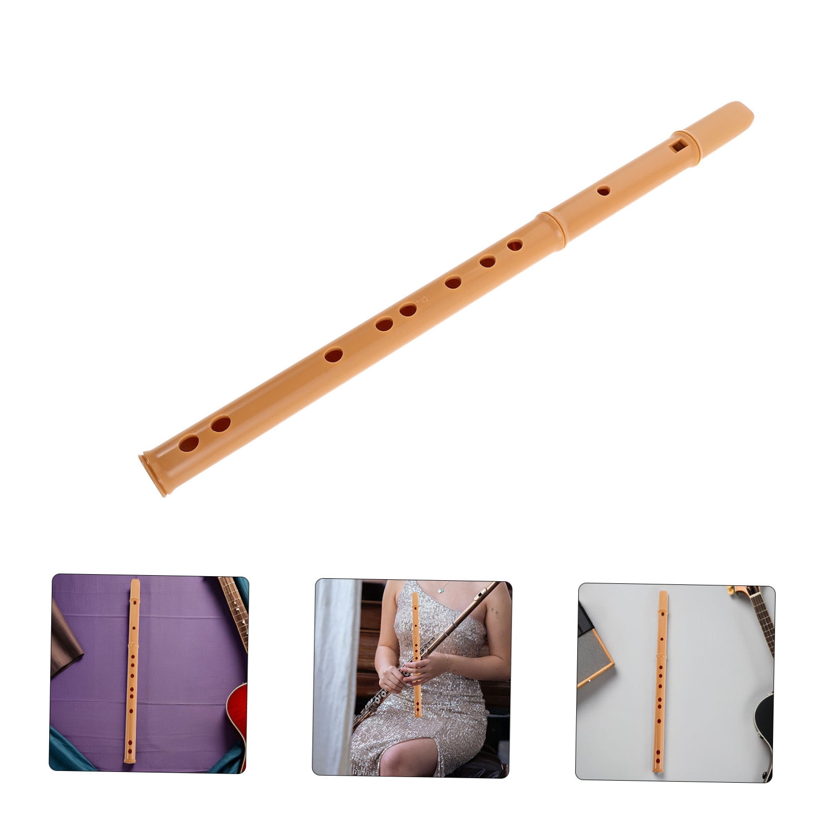 ELAYARD Resin F Recorder Flute for Beginners, 3-Piece Detachable Woodwind Instrument with Easy-to-Play Design and Build