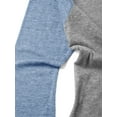thumbnail image 3 of Hat and Beyond Mens Premium Baseball 3/4 Sleeve Raglan T-Shirt with Two Tone Contrast, 3 of 6