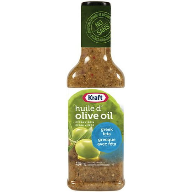 KRAFT Vinaigrette à l’huile d’olive extra vierge Grecque avec féta 414mL