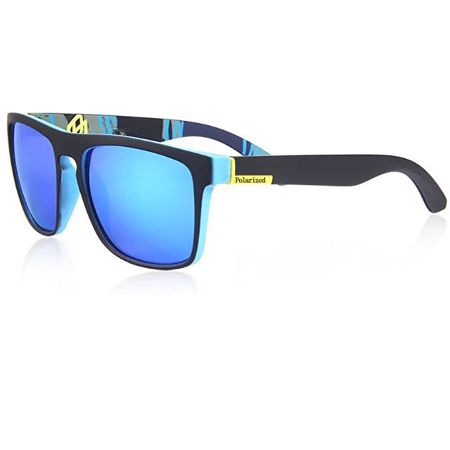 Gafas de sol polarizadas para deportes al aire libre, gafas de sol retro de lujo, gafas de sol para golf y ciclismo, color negro y azul