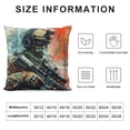 thumbnail image 6 of Acheng Throw Pillow Case Soft Cushion Cover American Soldier in hi-tech Gear Standing in Militar Home for Sofa Chair Couch/Bedroom Decorative Fluffy Large Pillowcases,Set of 2 White, 6 of 6