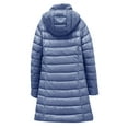 thumbnail image 5 of Black and Friday Clothing Sales Idoravan Women's Quilted Puffer Coat,Women's Down Jacket Lightweight Removable Hood Mid-length Slim Large Size Thin Jacket Blue XXXXXL, 5 of 7