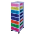 thumbnail image 7 of Really Useful Box® Plastic 8-Drawer Storage Tower, 7 Liters, 36 1/2" x 15 3/4" x 12", Clear/Rainbow, 7 of 7