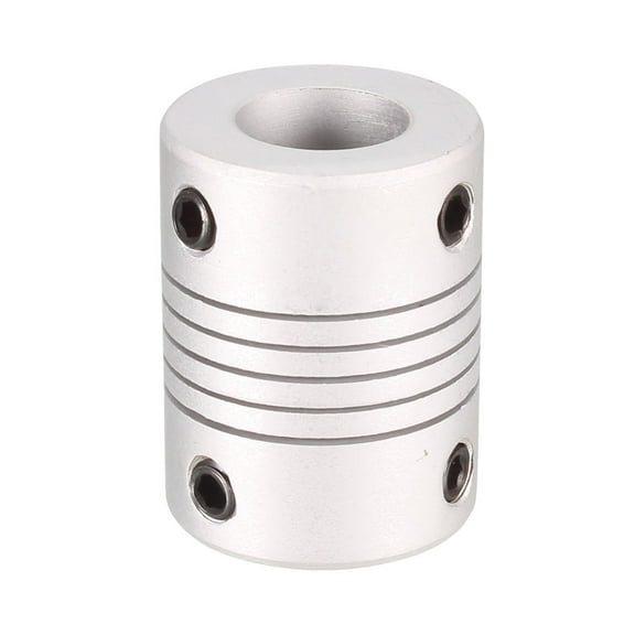 6mm to 10mm Shaft Coupling Flexible Coupler Motor Connector Joint L25xD18 Silver