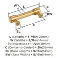 thumbnail image 6 of Amerock Faircrest 3 inch (76mm) Center-to-Center Champagne Bronze Cabinet Pull, 6 of 7