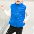 thumbnail image 7 of Ruyang Boys Girls Puffer Vest Kids Sleeveless Down Jackets Lightweight Water-proof Zip Up Mock Neck Warm Quilted Gilet, 7 of 7