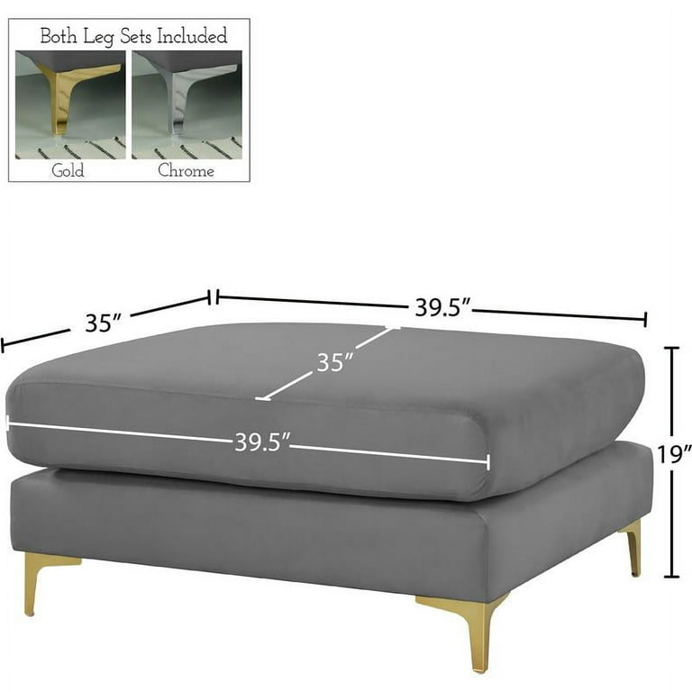 Meridian Furniture Julia Velvet Modular Ottoman Meridian Furniture Julia Velvet Modular Ottoman