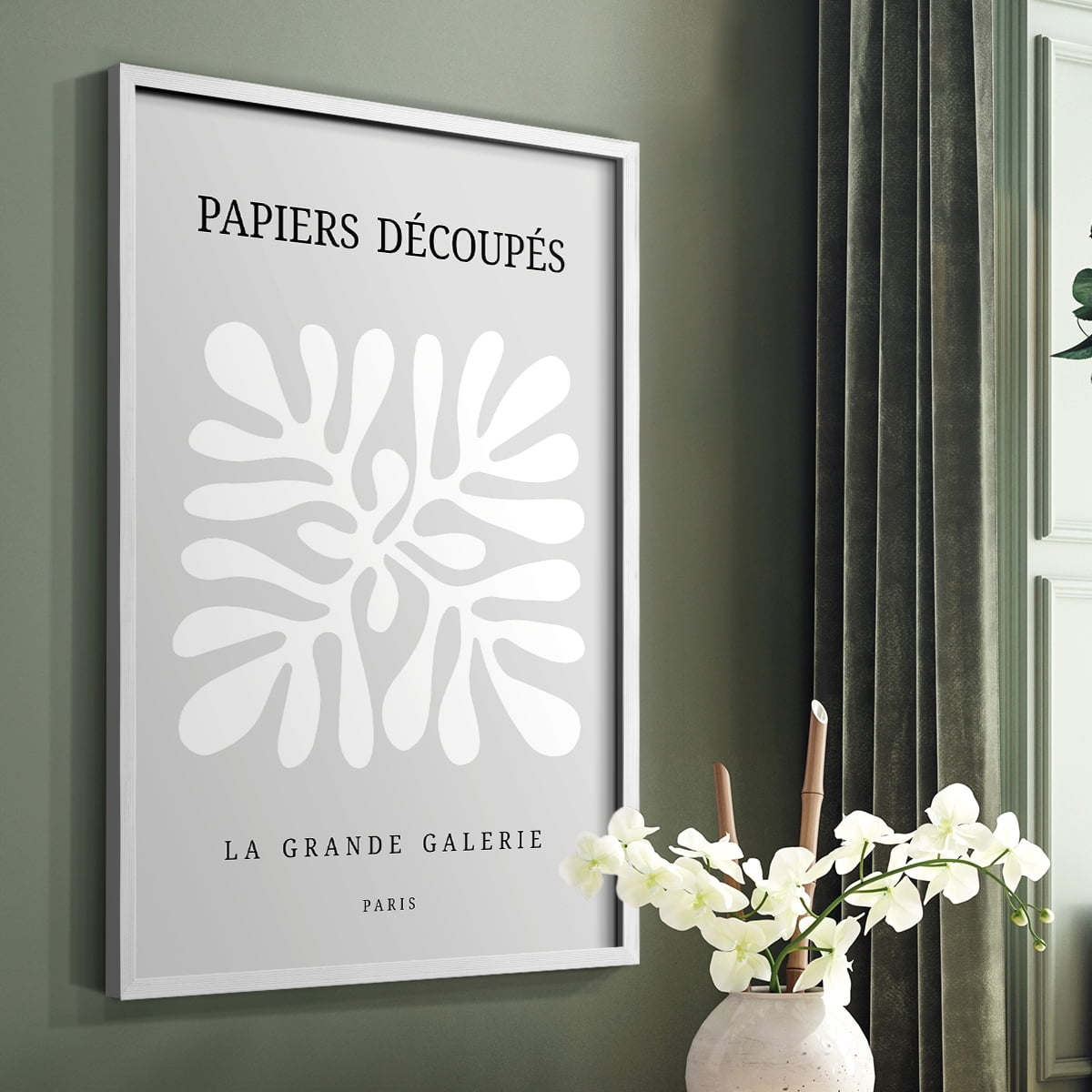 Matisse CCCLXXXVIII in White Solid Wood 16 x 20 Framed Print