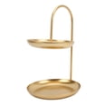 thumbnail image 3 of Metal Fruit Tray, Gold Stable Placement Large Capacity 2 Tiered Fruit Tray  for Company Front Desk, 3 of 8