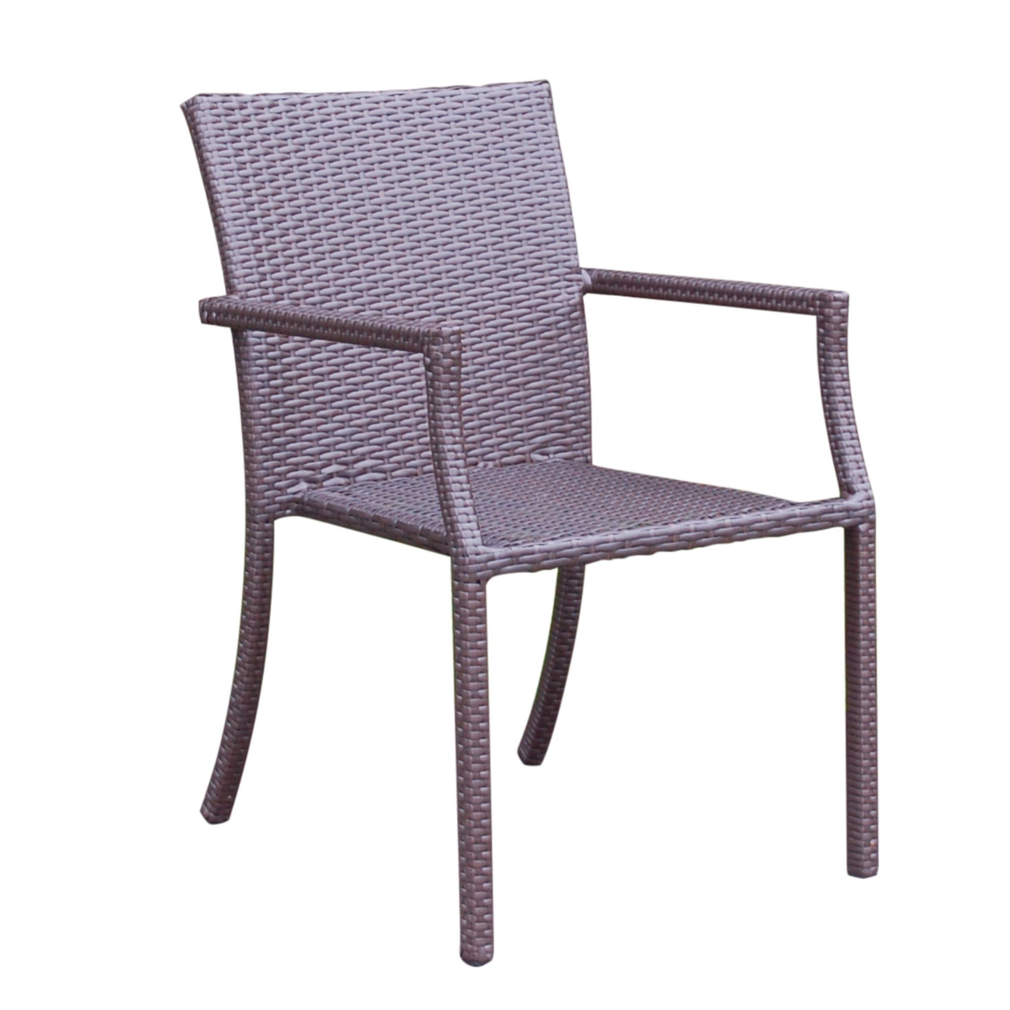 4-Piece Espresso Brown Wicker Outdoor Furniture Patio Stacking Chair Set - Walmart.com - Walmart.com