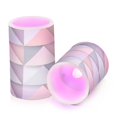 thumbnail image 7 of Yayeee Flameless Candles with Remote Flickering Battery Operated Multi Color Changing, Green Geometric, 7 of 7