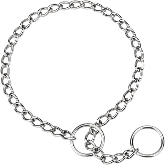 DESIGNICE Chain Choke Collar for Dogs, Adjustable Weather Proof Necklace for Small And Puppy Dogs, Alloy Steel Pet Training Collar