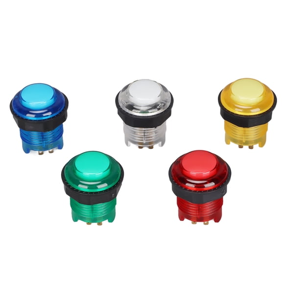 Botones iluminados LED profesionales para máquina de juegos, 5 uds., 12V