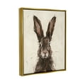 thumbnail image 4 of Stupell Industries Brown European Rabbit Hare Portrait Painting Metallic Gold Framed Floating Canvas Wall Art, 24x30, by Ethan Harper, 4 of 8