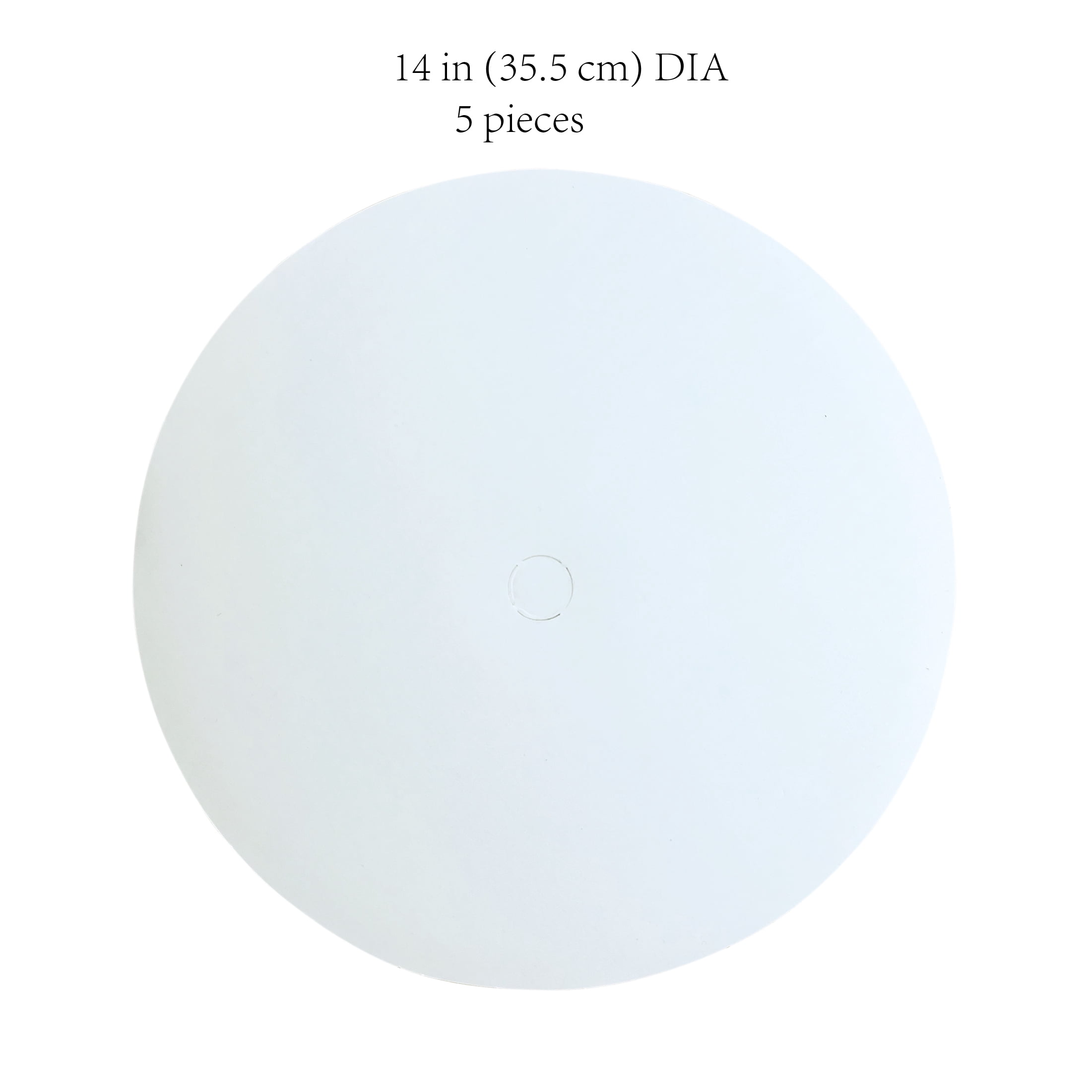 Way to Celebrate! 14 inch White Round Cake Boards, Paper Corrugate Board, 5-Counts