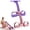 Pink & Purple, variant on EVHRZN Pedal Resistance Bands with Handles, Upgrade Adjustable 8-Tubes Multifunction Tension Rope, Foot Pedal Resistance Bands for Fashion Puller Exercise Abdomen Waist Arm Leg