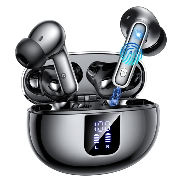 Tigebraver AI Translation Earbuds Real Time, 188 Language Translator Earbuds with 36H Playtime, 3-in-1 Translation Earphones, 4 ANC Mic for Travel Learning, Audifonos Traductores Inglés Español