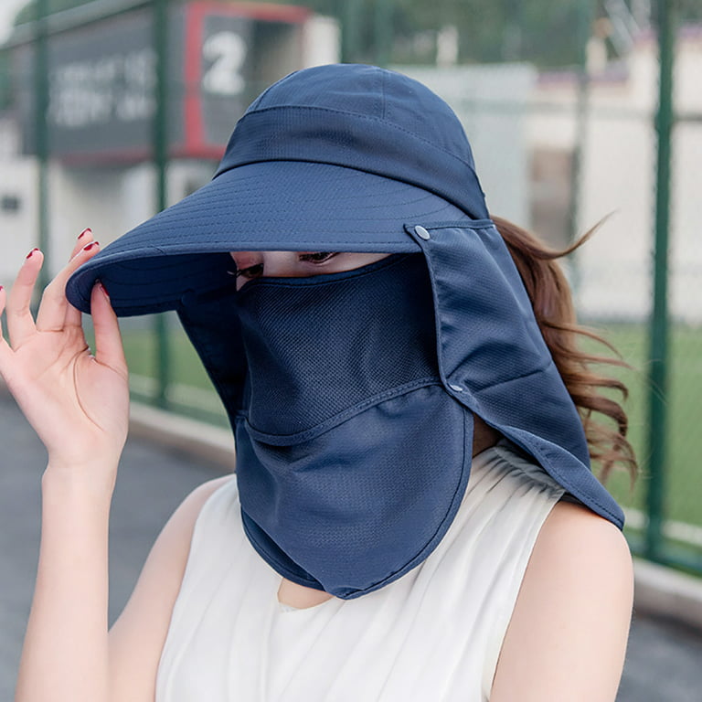 KIZOCAY Women's Ponytail Summer Sun UV Protection Hat Foldable