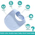 thumbnail image 3 of Baby Bandana Drool Bibs Soft and Absorbent Organic Cotton Bandana Bibs Set for Boys Girls Newborn Unisex-Blue, 3 of 4