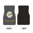thumbnail image 2 of Zufioo Keep Life Simple Daisy Flower Print Car Floor Mats Four-piece Set, Car Interior Accessories - Corrosion-resistant, Non-Slip, Suitable for Cars, Trucks, Vans, 2 of 7