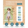 thumbnail image 4 of Casa Platino Hammam Beach Towels 6 Pack, Lightweight Quick Dry Cotton Oversized Beach Towels for Adults, Sand Free Travel Towels for Summer – Tropica, 4 of 9