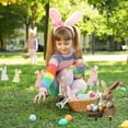 thumbnail image 5 of Bunny Stake Easter Decoration, Flat Pvc Garden Yard Art with Colorful Eggs for Spring Lawn and Patio Holiday Outdoor Display, Topliu, 5 of 6