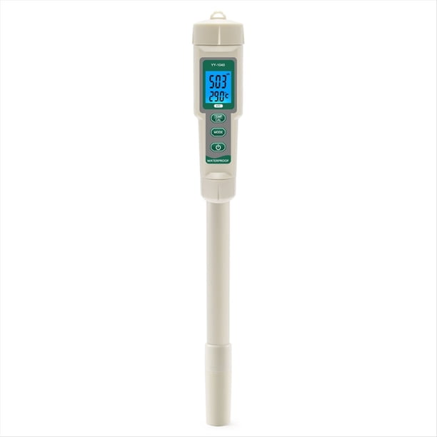 Medidor HidropóNico Profesional 4 en 1 PH EC TDS TEMP Tester Monitor Sondas Largas para Soluciones de Nutrientes, NatacióN, Acuario