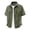 Army Green, variant on Mne's Dual Button Flap Chest Pocket Point Collar Button Down Short Sleeve Nylon Work Shirt, Regular Loose Fit Quick Dry Breathable Outdoor Casual Top