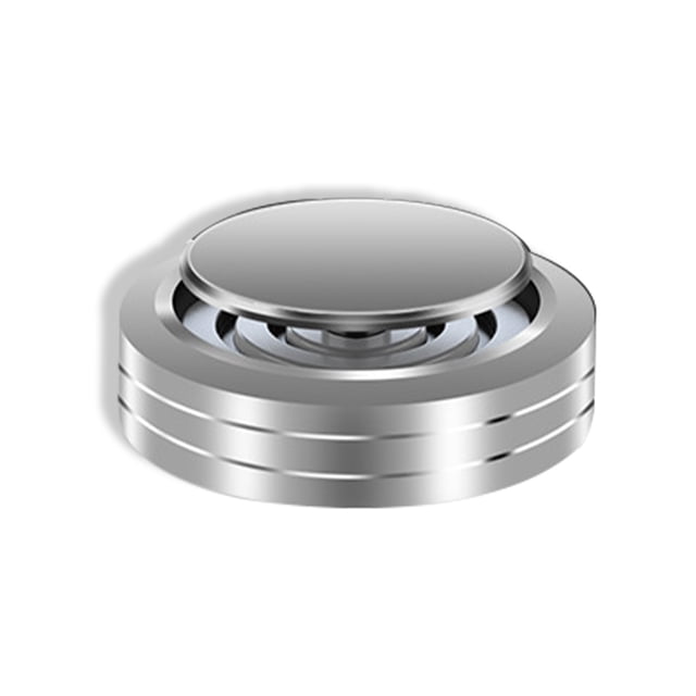 Guardoinrt Désodorisant Rond pour Voiture Éliminateur d'Odeurs Ornement Rafraîchissant Alliage d'Aluminium Rotation Diffuseur d'Arôme Désodorisant Argent 1ensemble