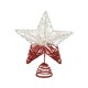 thumbnail image 2 of Decoración para árbol de Navidad, estrella hueca de cinco puntas con luz para uso interior. Rojo 20cm, 2 of 9