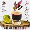 thumbnail image 4 of Round Shot Cups - 3 ounce - 400 Count - Spoons Included - Clear Plastic - Straight Wall Shot Glasses - Mini Cup - Tasting Sample - Party Shooters - Drink Shot Tumblers - Disposable or Reusable, 4 of 6