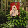 thumbnail image 4 of Carolines Treasures SS4729GF Buff Cocker Spaniel Drapeau de Noël Flocons de Neige Rouges et Verts - Taille Jardin, 4 of 4