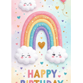 thumbnail image 4 of Colorful Theme Birthday Banner Rainbow Design Happy Birthday Banner for Kids Party Celebration Photo Background, 4 of 7
