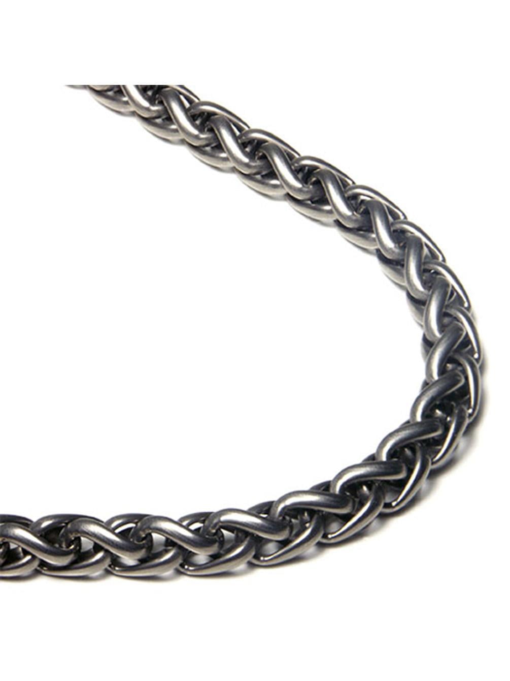 Titanium Kay Titanium 7MM Wheat Chain Link Matte Finish Men s Gray Color Necklace 18 Walmart