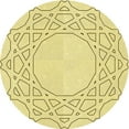 thumbnail image 1 of Ahgly Company Machine Washable Indoor Round Transitional Corn Yellow Area Rugs, 7' Round, 1 of 7
