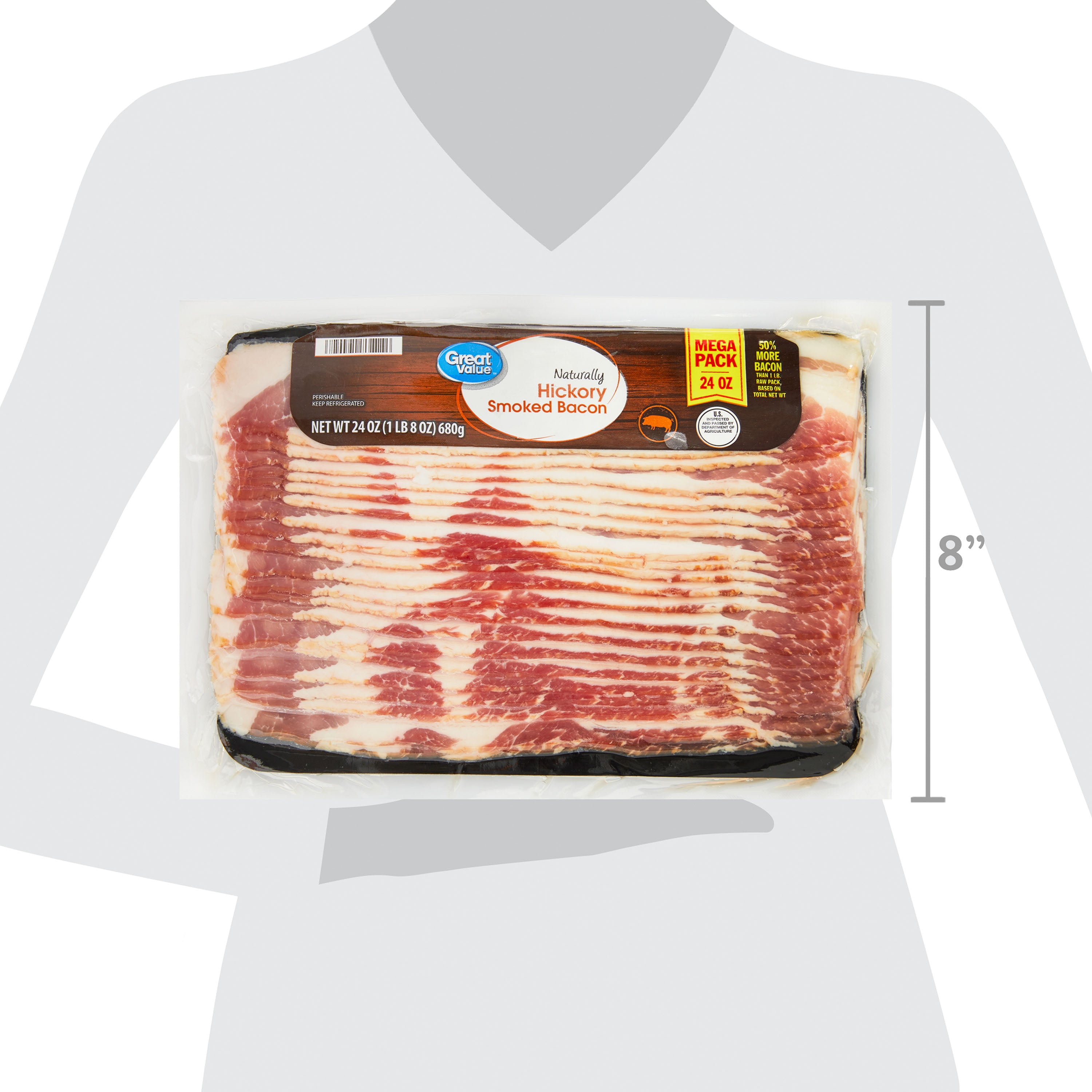 4 packs Hickory Smoked Country Bacon