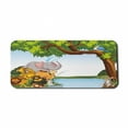 thumbnail image 1 of Cartoon Computer Mouse Pad, Various Cartoon Style Animals Together by River Bank Tree Bird Funny Wildlife, Rectangle Non-Slip Rubber Mousepad X-Large, 35" x 15" Gaming Size, Multicolor, by Ambesonne, 1 of 2