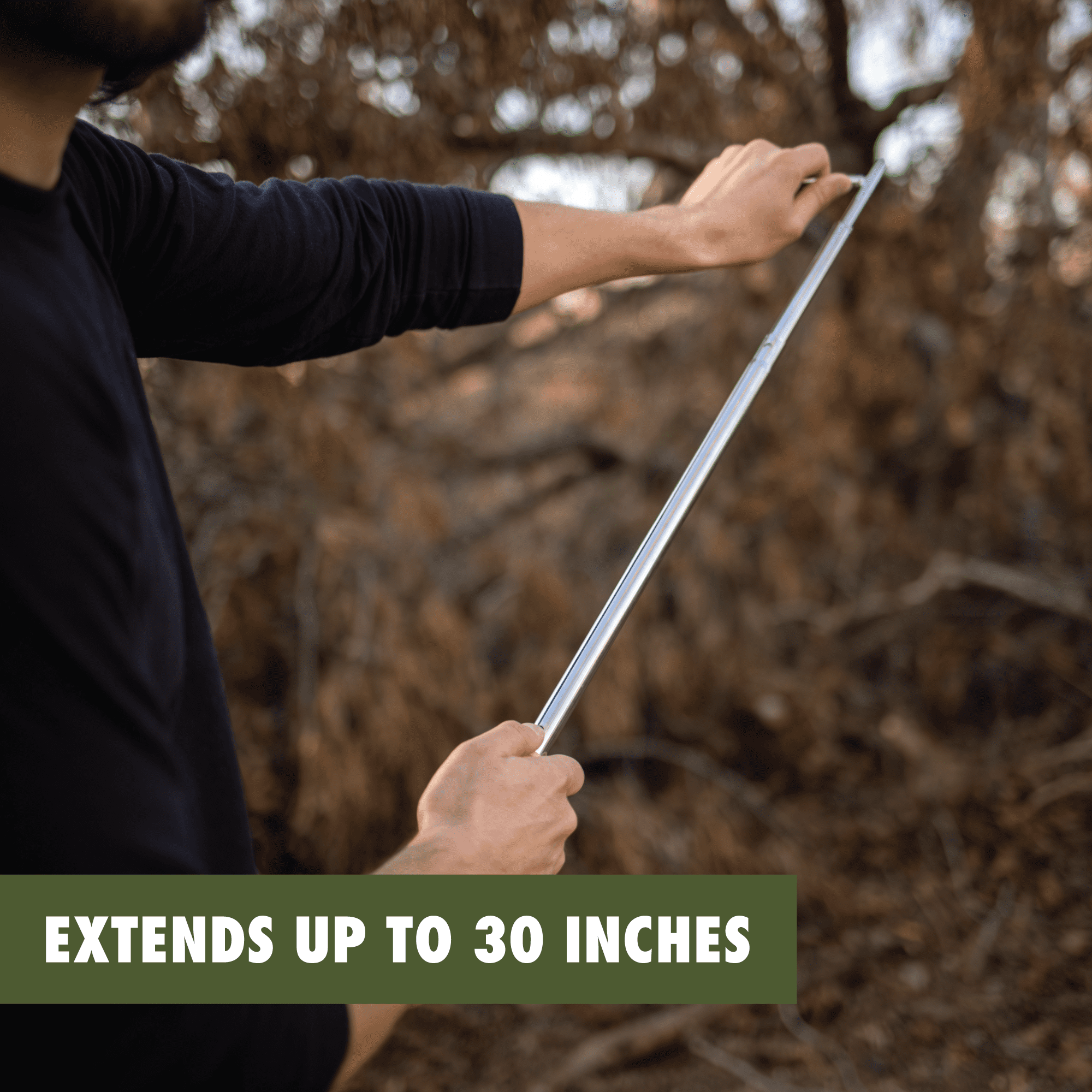 Ozark Trail Extendable Fire Poker, 30 inches, For Stoking Fires