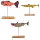 thumbnail image 1 of 3 adornos nórdicos de madera con forma de pez para decoración de animales, para cafetería, hogar, sala de estar y dormitorio. amarillo rojo gris, 1 of 9