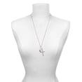 thumbnail image 3 of Delight Jewelry Silvertone 3-D Enamel Volleyball Spinner I Set You Apart Engraved Cross Zoey Necklace, 28", 3 of 4