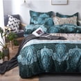 thumbnail image 4 of Bohemian Flower Duvet Cover Set Mandala Bedding Sets Soft Luxury Microfiber Comforter Cover,  Indian Pattern Quilt Cover with Zipper Closure, 4 of 6