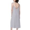 thumbnail image 4 of Previn Women's Cotton Nightgown Plus Size Night Dress Soft Rayon Summer Sleeveless Knee Length Comfy Nightie Pajama Dress Sleep Grey 5X-Large, 4 of 4