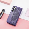 thumbnail image 4 of for Samsung Galaxy S23+ Plus (Not S23) Wallet Case for Women, Shiny Butterfly Flower PU Leather Cover with Card Slot Holder Flip Phone Case for Samsung Galaxy S23 Plus Rhinestone Deep Purple, 4 of 18